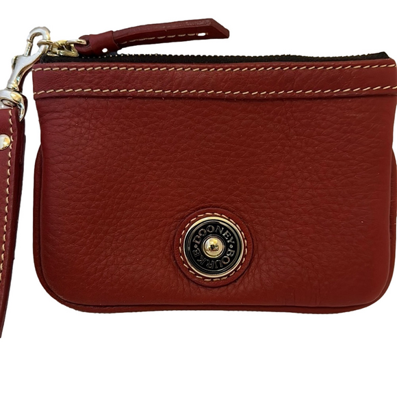 Dooney & Bourke Red Leather Wristlet - EUC - Picture 1 of 9